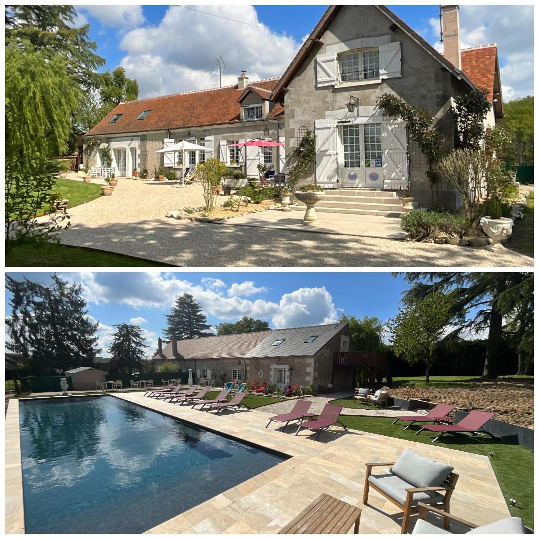 Sans Souci Bed And Breakfast Luxe Heated Pool And Restaurant Luzillé Eksteriør bilde
